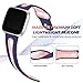 Maledan Sport Bands for Fitbit Versa Women Men, Small, Blue Pink