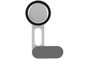 2 Pack Magnetic Phone Holder for Laptop, Silver Foldable Side Mount Stand Compatible for iPhone 17-12 MagSafe & All Phones, A