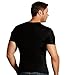 Insta Slim by I.S. PRO | Made in USA | Men’s Slimming Compression Fitted Body Shaper Short Sleeve Crew-Neck T-Shirt for Instant 5 Inch Slimmer Look, Undershirt & Back Support (3 Pack) Black-LG