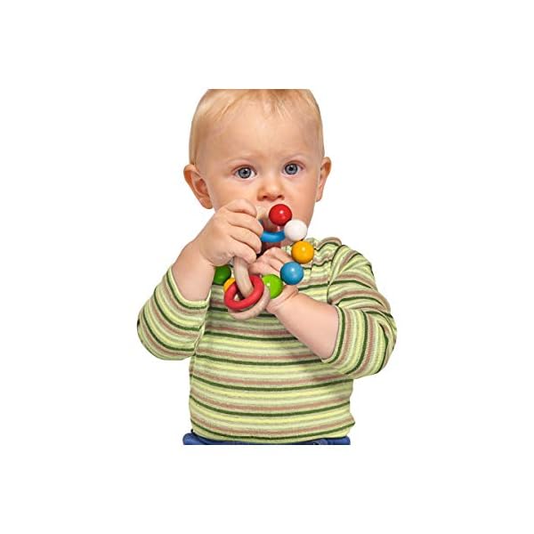Eichhorn 100017040 - Baby 3D Greifling, 9,5x9cm, FSC 100% Zertifiziertes Buchenholz Bunt – Bild 3