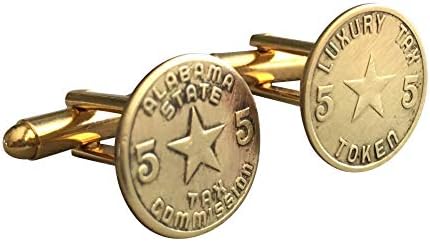 Ammo Gift Box Alabama State Luxury Tax Token Authentic Vintage Token Cufflinks
