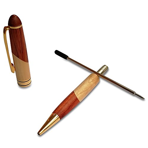Ren Handcraft Luxury Wooden Ballpoint Pen Gift Set with Business Pen Case Display, Nice Writing Pen with Box and Gel Ink Refills