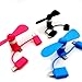 ZYJ-AWASA 6 Packs 3 in 1 Portable Fan Handheld Fan Mobile Phone Fan Cell Phone Fan with Micro USB Lightning USB C for iPhone X iPhone 8 Plus Samsung Note 8 S9 S8 Colorfull Set of 6