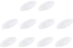 MECCANIXITY Magnetic Stirrer Mixer Stir Bar Rod 20mm(0.79") x8mm Olive Shape PTFE Coating Magnet White for Laboratory 10Pcs