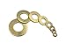 HVAZI 225PCS Brass Flat Washers Assortment Kit,for M3 M4 M5 M6 M8 M10 M12 M14 Screws/Bolt