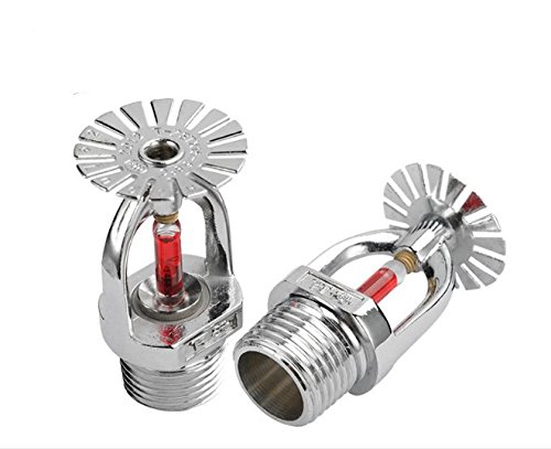 BLS BULUSHI lower 2pcs Fire Sprinkler 68 Centigrade 155.4 Fahrenheit 1/2" PT Thread Silver Tone Fire Sprinkler Head