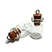 LEFV Mini Cork Top Glass Bottle Vial Charm Kit 3/4 Inch - 50pcs 0.5ml Clear Bottles with Corks & 50pcs Eye Screws - Miniature Empty Sample Jars Message Bottle Small Tiny Size