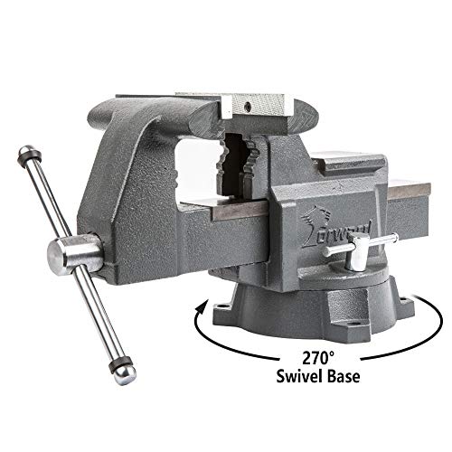 Forward CR60A 6.5-Inch Bench Vise Swivel Base Heavy Duty with Anvil (6 1/2")