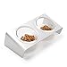 4CLAWS Elevated Cat Feeder with Glass Bowls