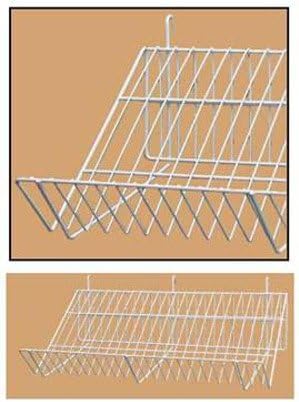 Count of 4 New retails White Finished Downslope Shelves 48"L x 12"D x 6½”H