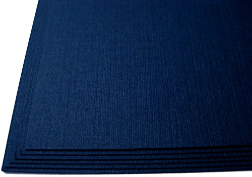 150 Dark Navy Blue Linen 80# Cover Paper Sheets - 8.5" X 11" (8.5X11 Inches) Standard Letter|Flyer Size - 80 lb/pound Card Weight - Fine Linen Textured Finish - Deep Dye Quality Cardstock