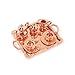 Jili Online 10 Pieces Copper Alloy Tea Lid Pot Cups Tray Set for 1:12 Dollhouse Miniatures Doll House Furniture Decoration