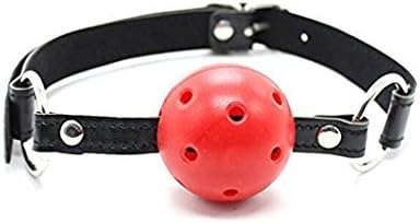 AVEEBABY Soft Open Breathable Leather Mouth Ball Gag, Mouth Gag For Men And Woman SM Adult Game