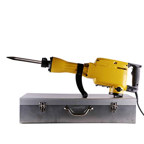 Lotsaveoutlet Industrial 2200 Watt Electric Demolition Jack Hammer Chisel Bit Concrete Breaker,2x Chise Bit 2x Carbon Brushes, Wrenches, Gloves Bottle