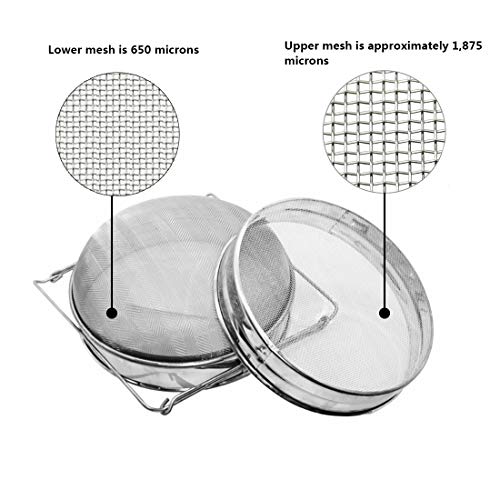 Stainless Steel Honey Strainer Double Sieve Mesh Fliter Beekeeping