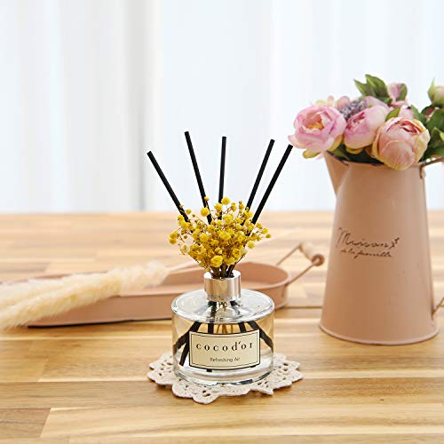 Cocod'or Preserved Real Flower Reed Diffuser, Lovely Peony Reed Diffuser, Reed Diffuser Set, Oil Diffuser & Reed Diffuser Sticks, Home Decor & Office Decor, Fragrance and Gifts, 6.7oz - Thumbnail 7