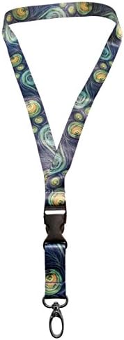 DutchArt Van Gogh Starry Night Premium Keychain Holder Lanyard