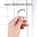 Wimaha Rustproof Shower Curtain Rings Hooks, Stainless Steel Heavy Duty Roller Decorative Shower Hooks for Bathroom Rods Curtains Liners, Polished Chrome, Set of 12
