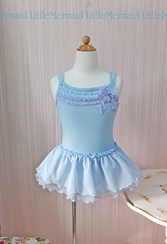 子供バレエ用品 日本製レオタード ミルフィーユ 水色 140 バレエ Amazon