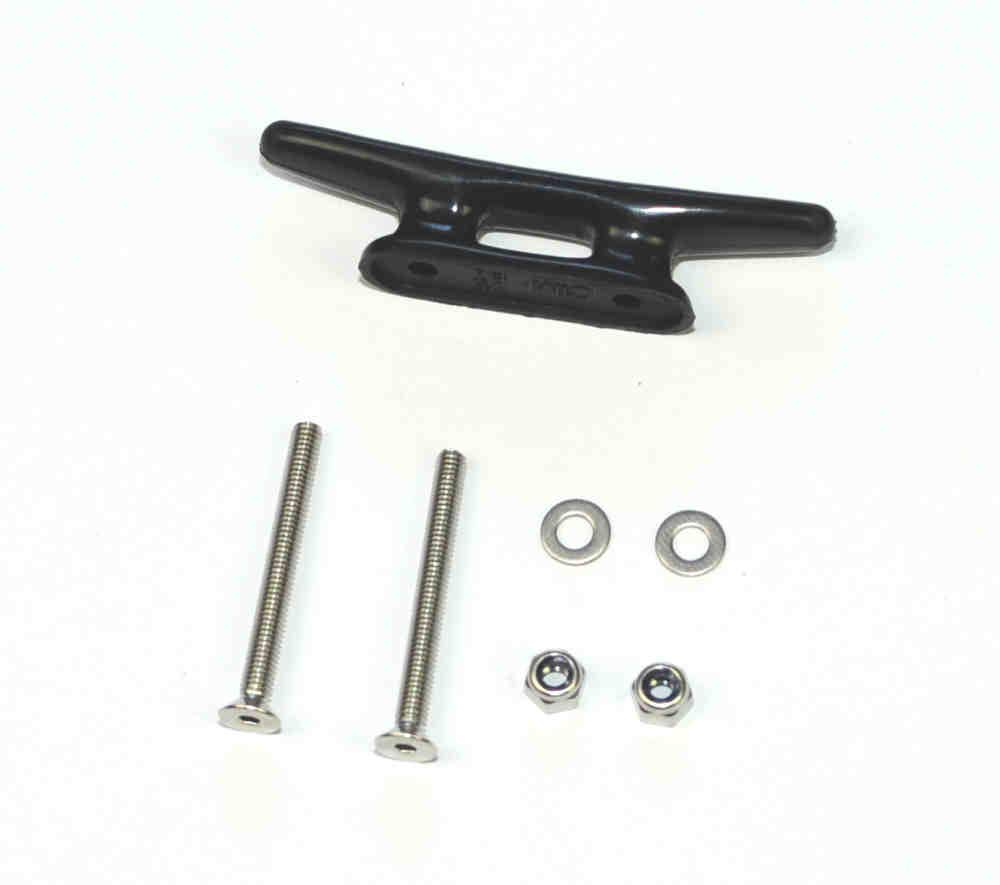 New Marine Nylon Clamp with V4A Screws, Black, 75mm