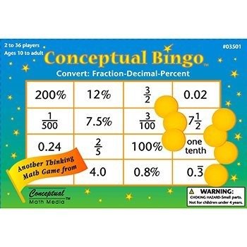 Conceptual Bingo // Convert: Fraction-Decimal-Percent