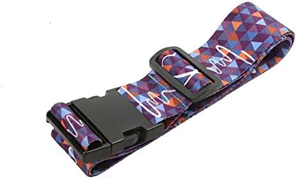 Colorpole Deluxe Luggage Belt Suitcase Strap Adjustable Lock 68' Inch (geometric)