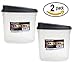 2 Plastic Containers & Lids 2-Piece Set 54oz Cereal Grain Dispenser Dry Food Storage & Organizer BPA Free