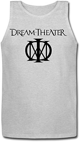 VGeee Men's Dream Theater Band Logo Pull Me Under Gray Cotton Tank Top