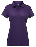 Regna X Plus Size Moisture Wicking Short Sleeve Polo t Shirt Women Purple 2XL