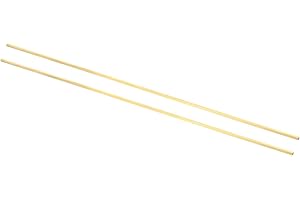 PATIKIL 1/8 x 1/8 x 16" C36000 Brass Square Bar, 2 Pcs Solid Square Mill Stock for Crafting Maintenance Electrical Architectural Decoration, Brass