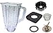 Blendin Replacement 40 Ounce -5 Cup- Square Top Plastic Blender Jar Set, Blender Cup Compatible with Oster and Osterizer Blenders, Complete Replacement Part Refresh Kit
