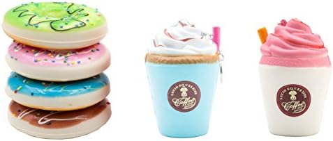 1PC Ice Cream Cup + 1PC Donuts Jumbo Squishies Cream Scented Slow Rising Soft Kawaii Release Cake Squishy Toys Kid Toy Hand Toy (Random Color)