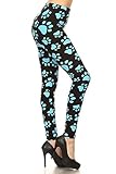 Print Leggings Blue Paws (R805-EXTRAPLUS)