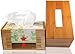 One Size Fits All Tissue Box Cover for Any Rectangular Tissue Box, Fit Rectangular Paper Boxes, Office Kitchen Bath Living, Adjustable Bamboo Wooden Holder Dispenser by PandPal
