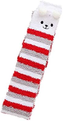 Women Over Knee Fleece Socks High Thigh Fluffy Stockings Ladies Stretchy Cute Long Christmas Sock for Students Girls