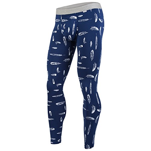 MyPakage Men's Weekday Full Length Pants-Large Navy Feather/Heather