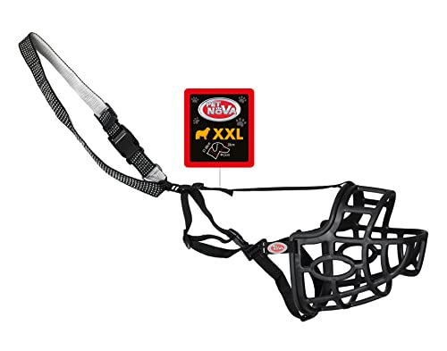 Muselière élastique en Plastique 44,5 cm Plus Collier 2,5 cm : 37-68 cm, Collier muselière XXL