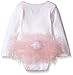 Mud Pie Baby Bunny Tutu Crawler, White/Pink, 0-6 Months