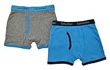 Calvin Klein Boys Blue & Gray 2Pk Underwear Boxer Briefs