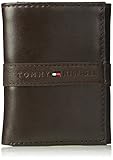 Tommy Hilfiger Men's RFID Blocking Leather Ranger Extra Capacity Trifold Wallet, brown, One Size