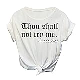 Amlaiworld Plus Size Shirt for Women Fashion Casual O-Neck Tee Top Letter Print Short Sleeve T-Shirt Top Blouse Activewear