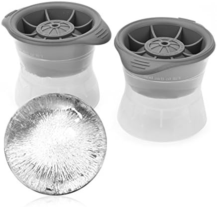 Eagohom Food-Grade Silicone Sphere Ice Ball Maker Molds, Round Shapes Ice Molds, Molds 6 X 6cm Round Ice Ball Spheres Great for Whiskey, Cocktails and Juice (2 Pack )