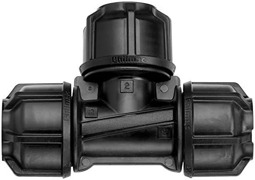 Philmac 32mm tee for MDPE water pipe by Philmac