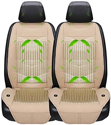 NNJJGS 2-in-1 Car Smart Seat Cushion，Car Cooling Seat Cover With MassageElectric Pain Relieve Relaxation,Beige-twoseat