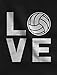 Tstars Volleyball Hoodie Love Graphic Pullover for Teen Girls and Women Sporty Sweatshirt for Players Fans Coaches Medium Black
