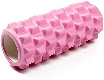 DHSUIU Yoga Exercise Column Mace EVA Foam Roller Fitness Physio Massage Roller Pink