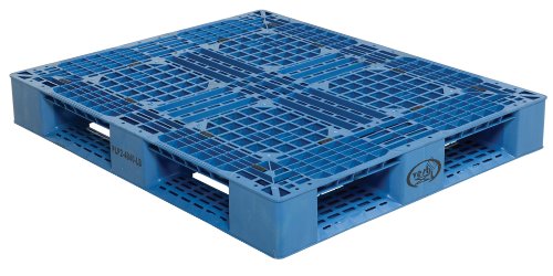 Vestil PLP2-4840-BLUE Blue Polyethylene Pallet with 4 Way Entry, 6600 lbs Capacity, 39.5