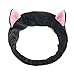 6 PCS Coral Velvet Cat Ear Makeup Shower Face Washing Headband Hairband Hair Accessories Best Makeup Headband Tool for Women Girl