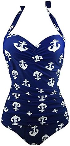 Elady Cyber Monday Sexy One Piece Monokini Bathing Swimsuit Women Beachwear Royal Blue (L)