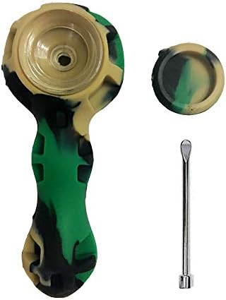 SWinner Travel Unbreakable Piece Silicone Honey Straw and Free Decor Bowl Inside (Camo Color)